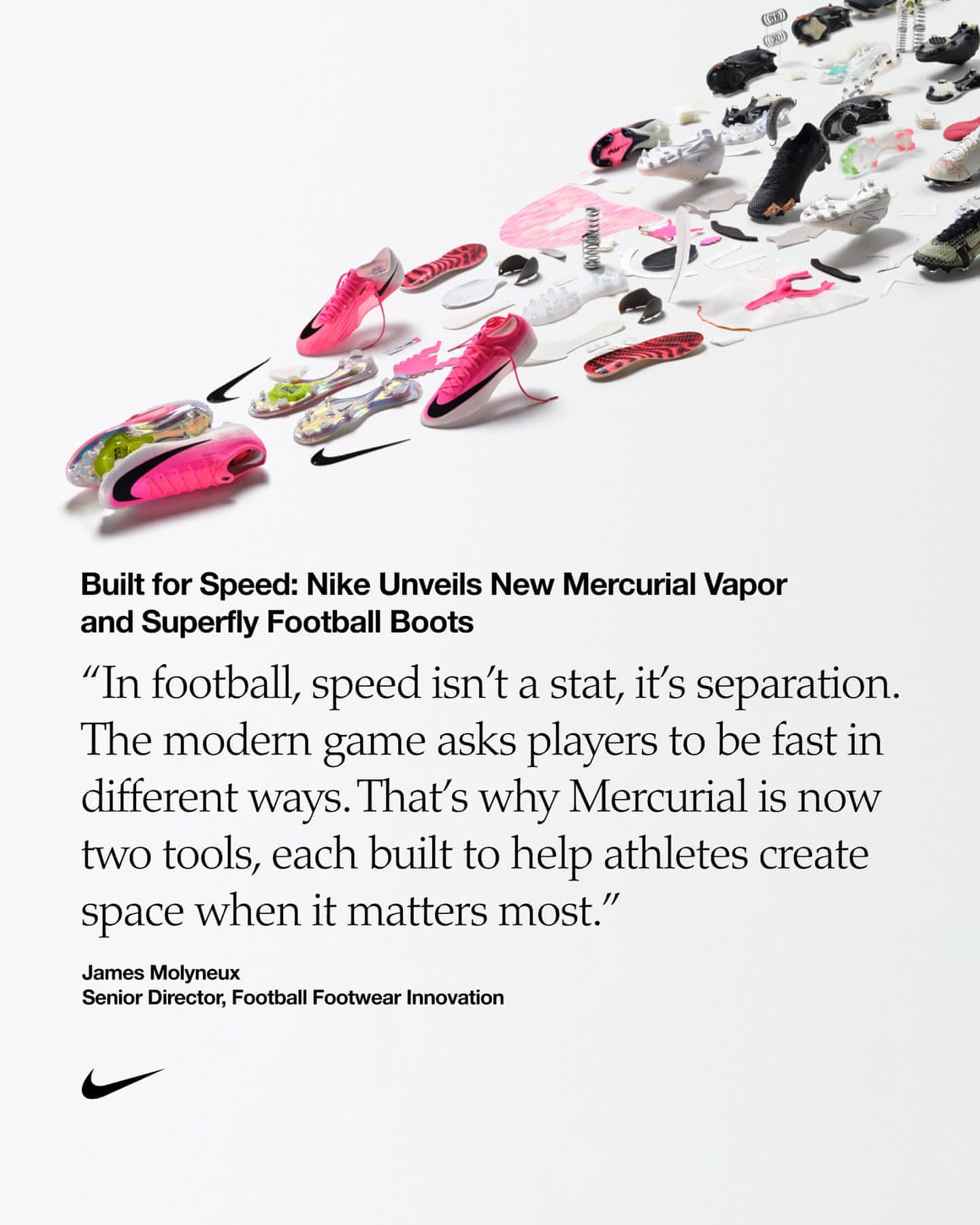История линейки Nike Mercurial
